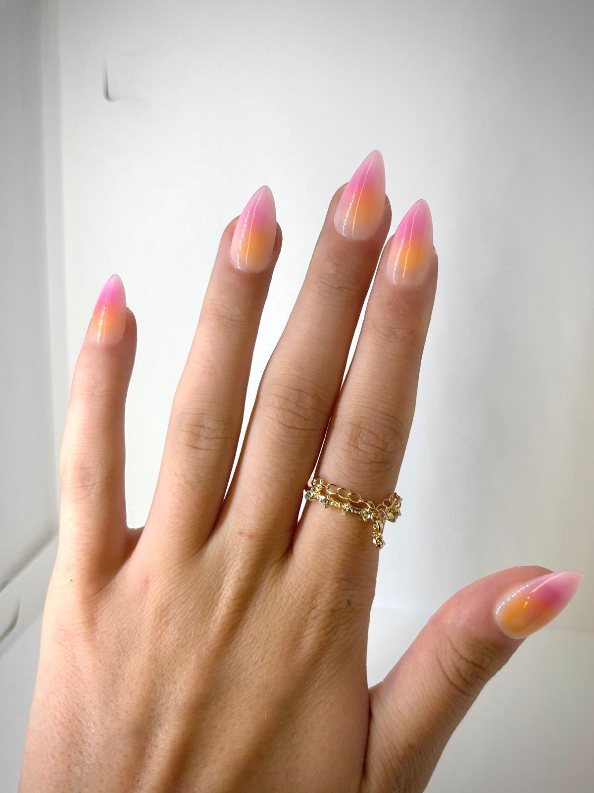 Press-on Nails Golden hour meli nails