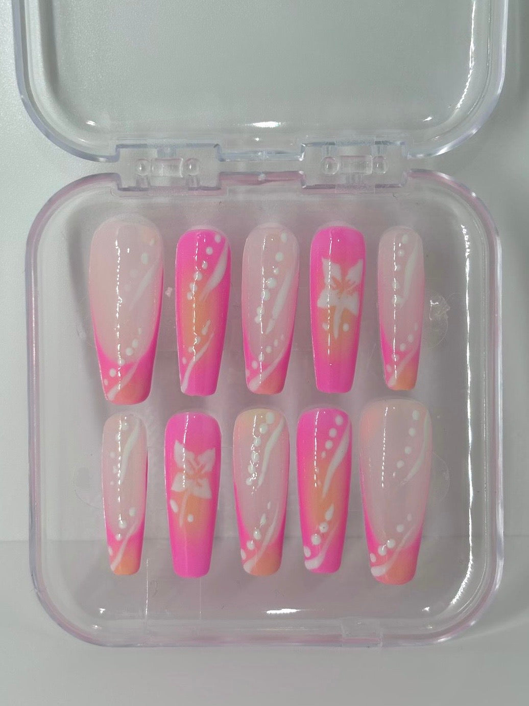 Press-on nails hibiscus vibe meli nails